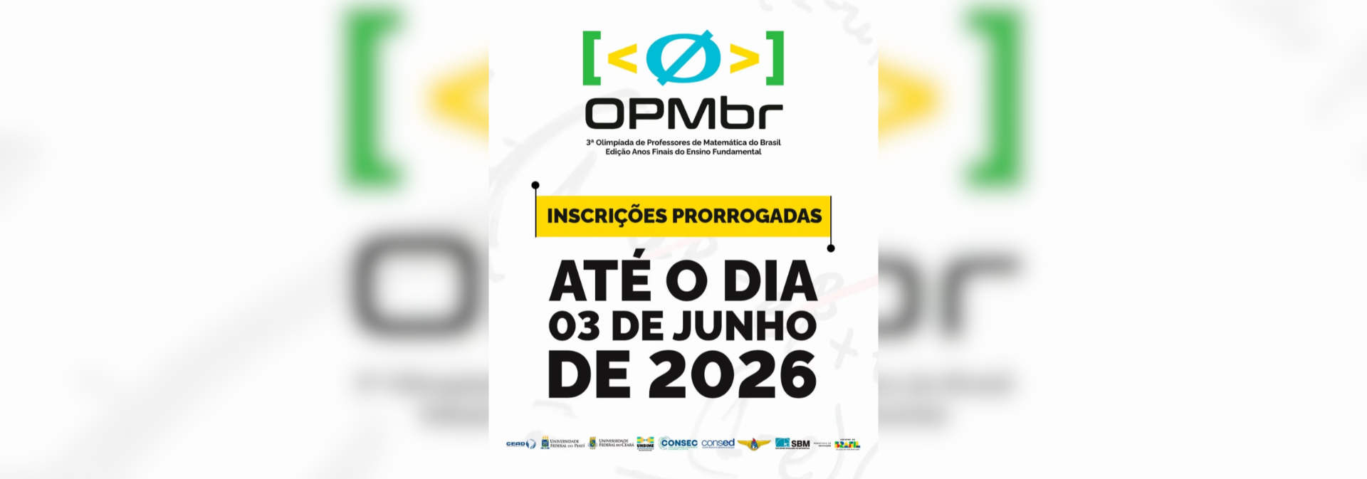 notícia: Inscrições para a 3ª Olimpíada de Professores de Matemática seguem até 3 de junho